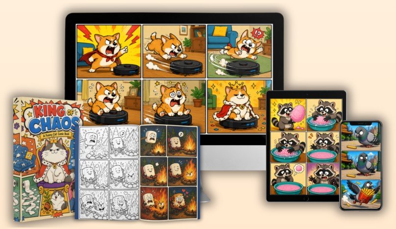 Pet Comic Prompt Studio — comic strips generated from AI prompts